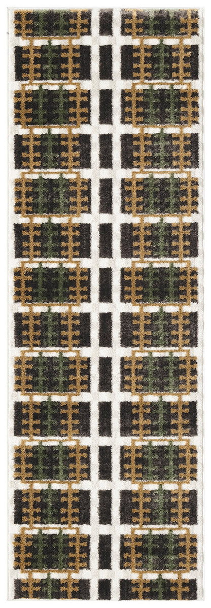 Nourison Home Nordic NRC08 Charcoal Multicolor Contemporary Power-loomed Rug