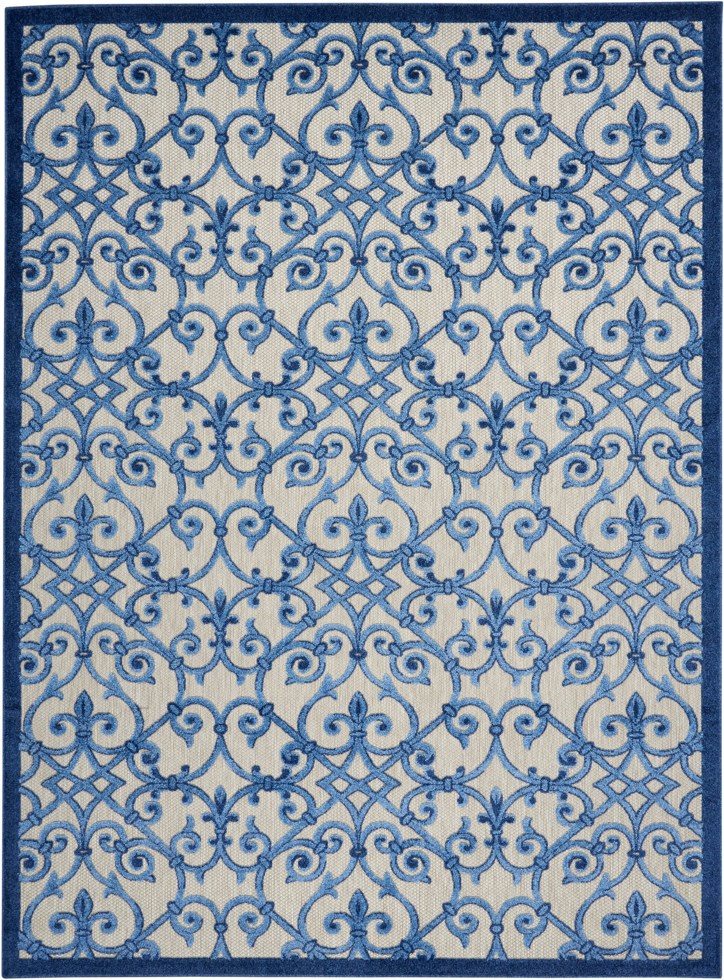 Nourison Home Aloha ALH21 Grey Blue Contemporary Power-loomed Rugs