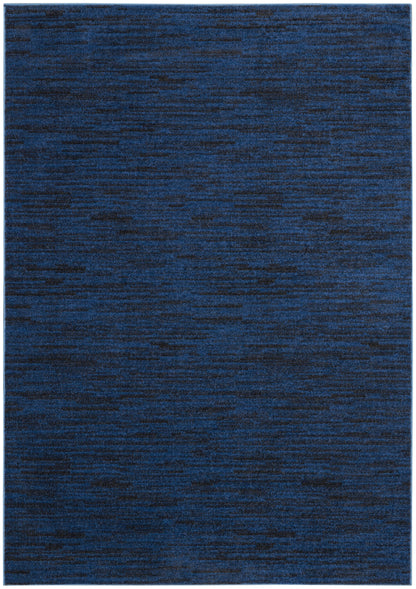 Nourison Home Nourison Essentials NRE01 Midnight Blue Contemporary Power-loomed Rug