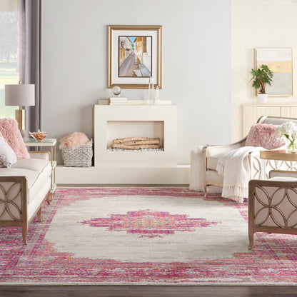 Nourison Home Passion  Ivory Fuchsia  Transitional