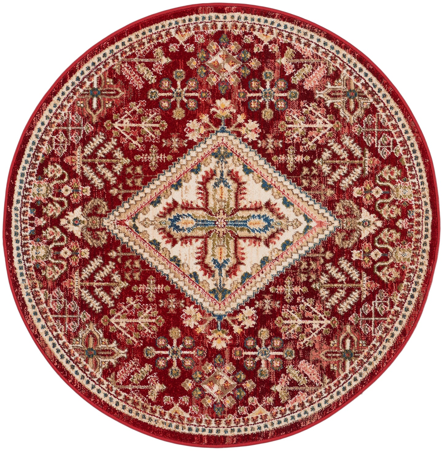 Nourison Home Karisma KAR02 Brick Ivory Traditional Power-loomed Rug