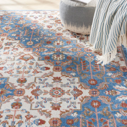 Nourison Home Elation  Ivory Blue  Traditional