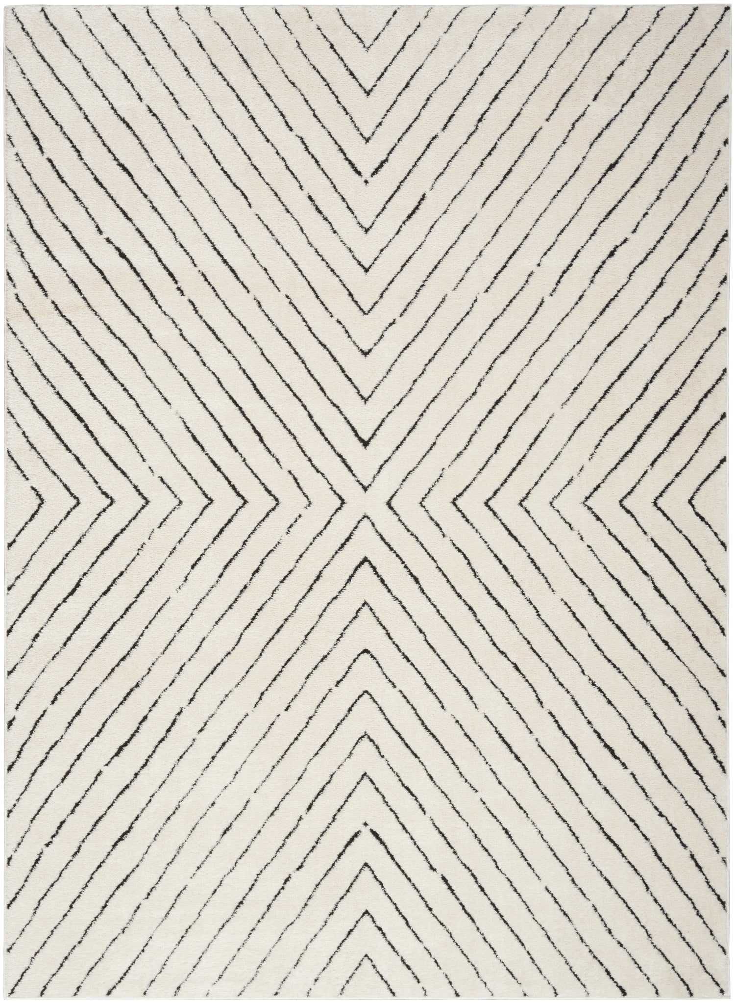 Nourison Home Modern Comfort  Ivory Black  Contemporary