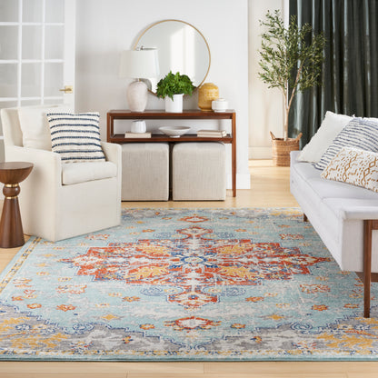 Nourison Home Passion  Aqua Multicolor  Traditional
