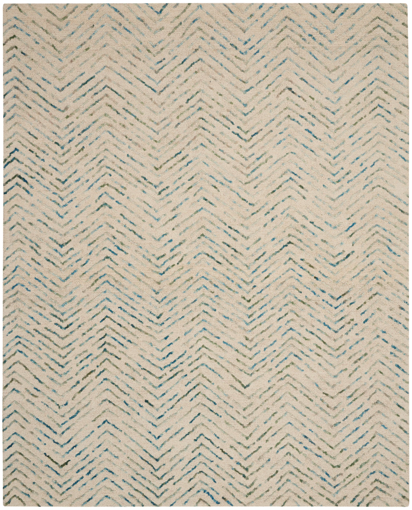 Nourison Home Colorado CLR02 Ivory Green Contemporary Tufted Rug