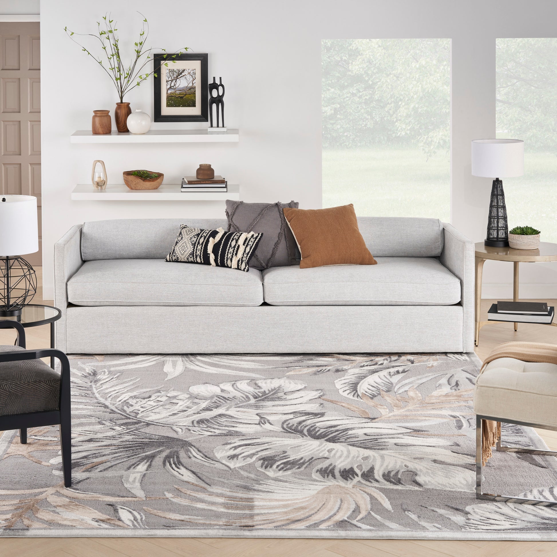 Nourison Home Seaside  Grey  Contemporary