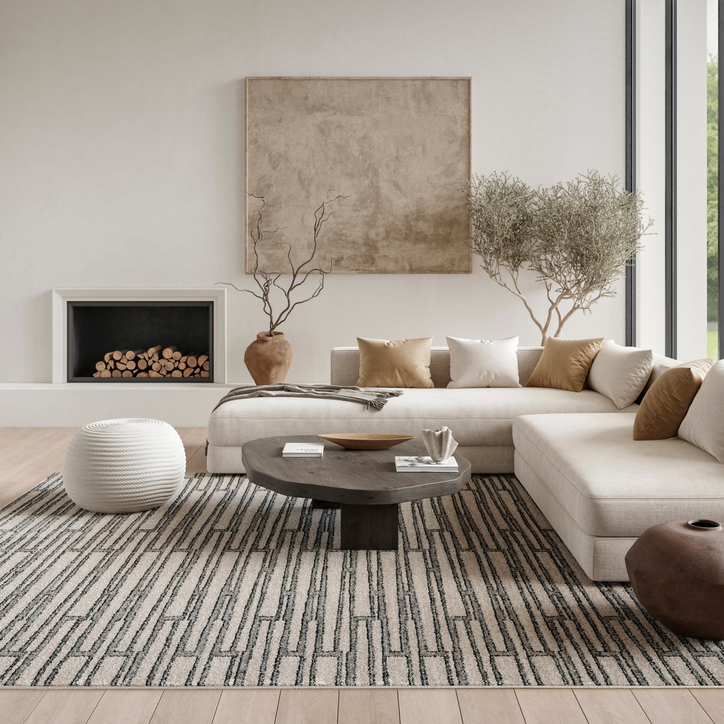 Nourison Home Nordic  Ivory Grey  Contemporary