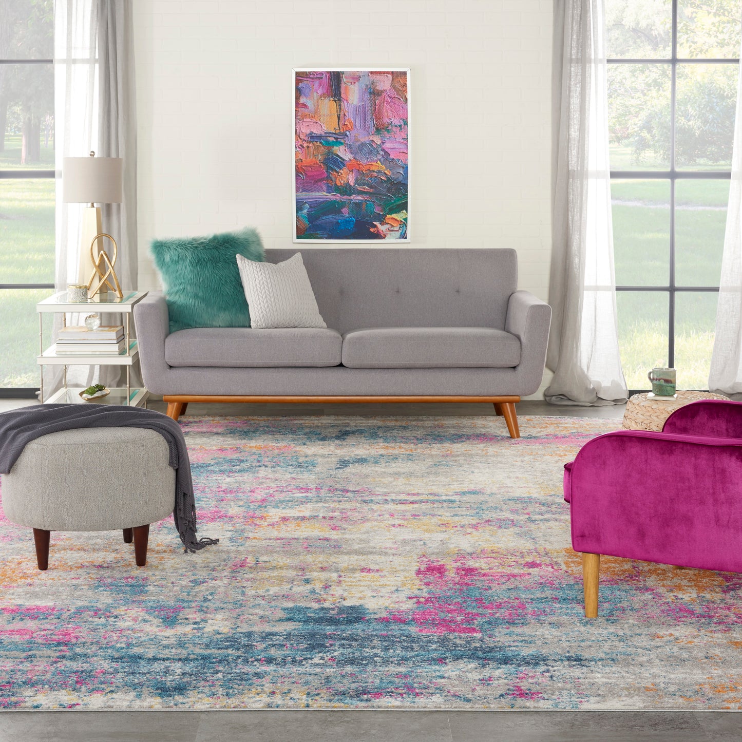 Nourison Home Passion  Ivory Multicolor  Contemporary