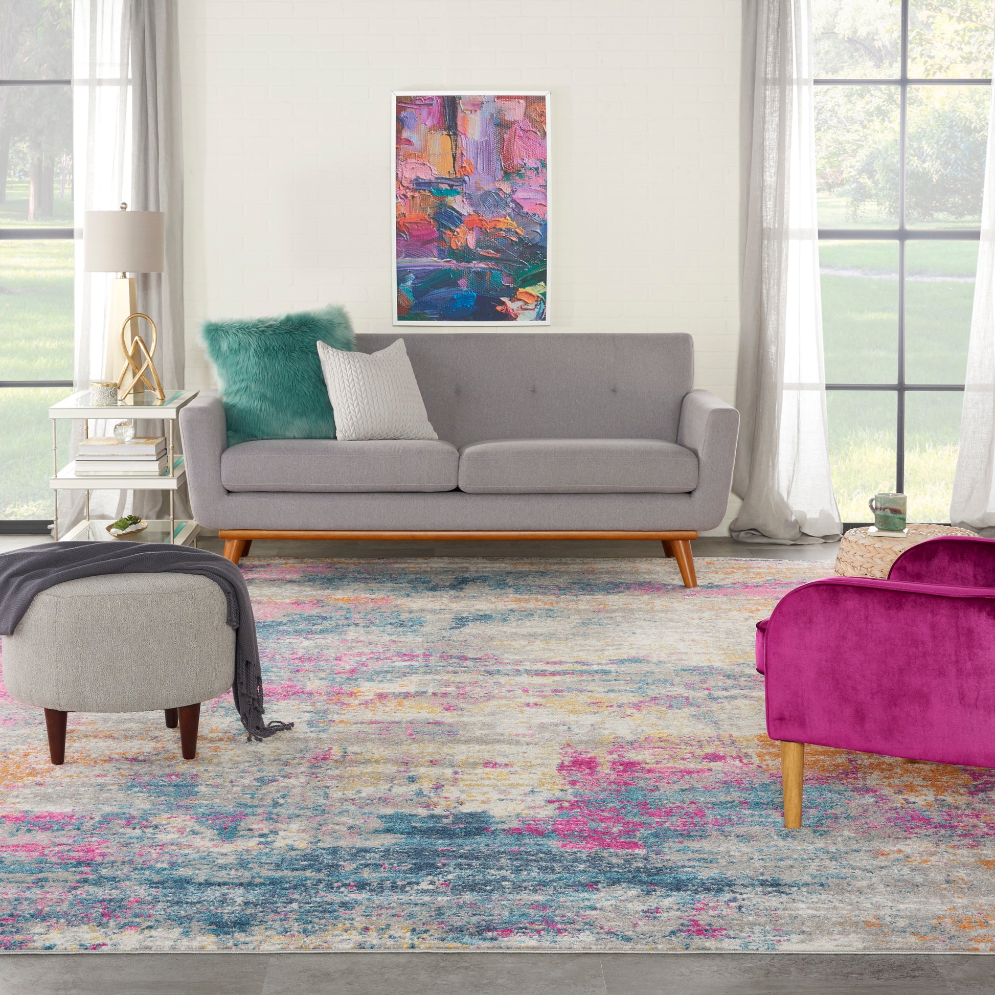 Nourison Home Passion  Ivory Multicolor  Contemporary