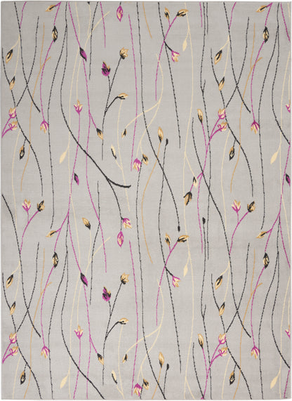 Nourison Home Grafix GRF15 Grey Contemporary Power-loomed Rug