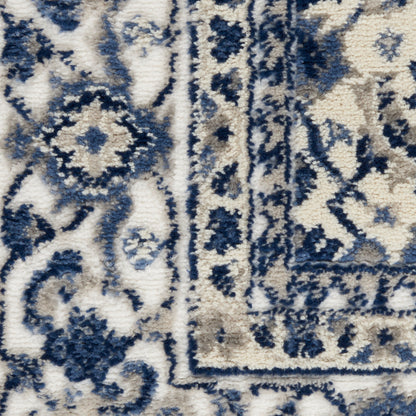 Nourison Home Cyrus  Ivory Navy  Traditional