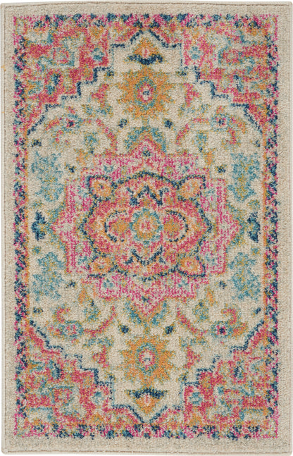 Nourison Home Passion PSN25 Ivory Pink Transitional Power-loomed Rugs