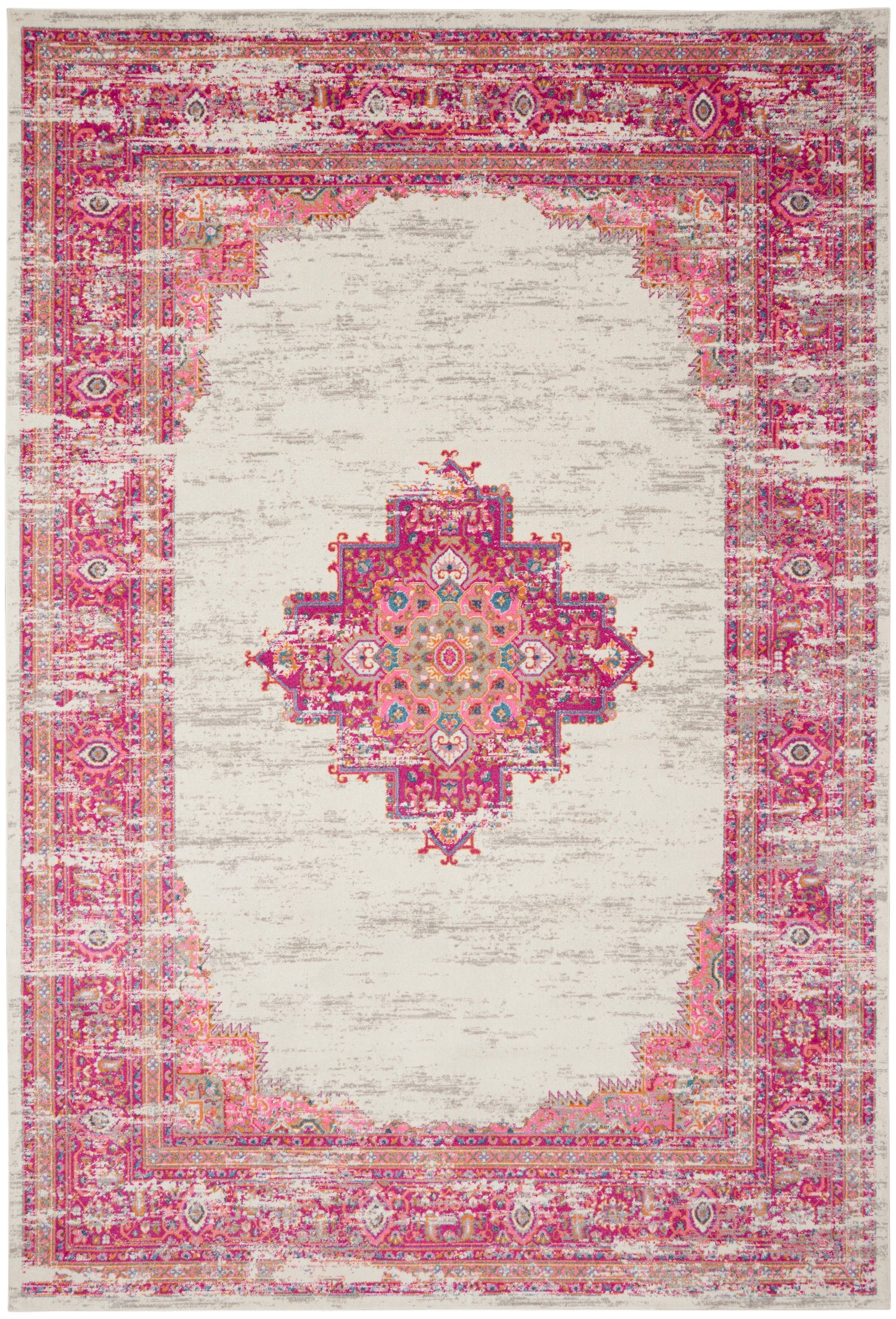 Nourison Home Passion  Ivory Fuchsia  Transitional