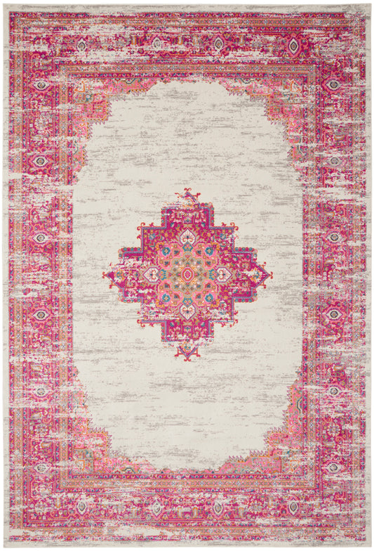 Nourison Home Passion  Ivory Fuchsia  Transitional