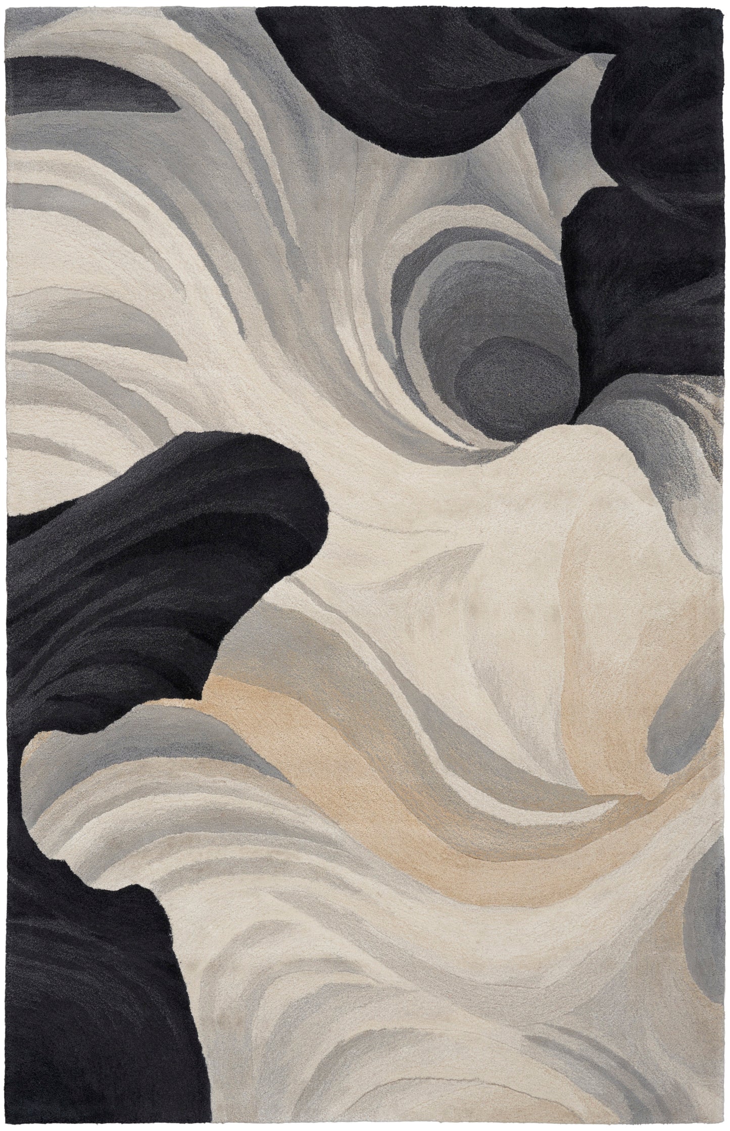 Nourison Home Prismatic PRS41 Ivory Black Contemporary Hand Tufted Rug