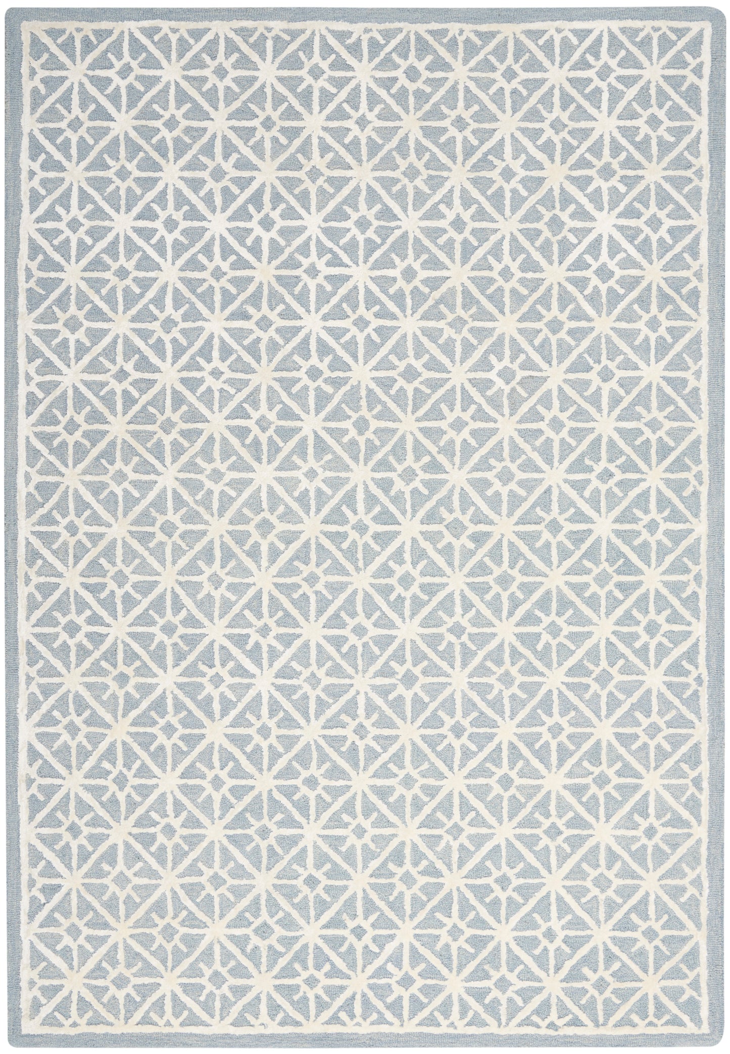 Nicole Curtis Series 2 SR201 Light Blue Contemporary Hand Tufted Rug