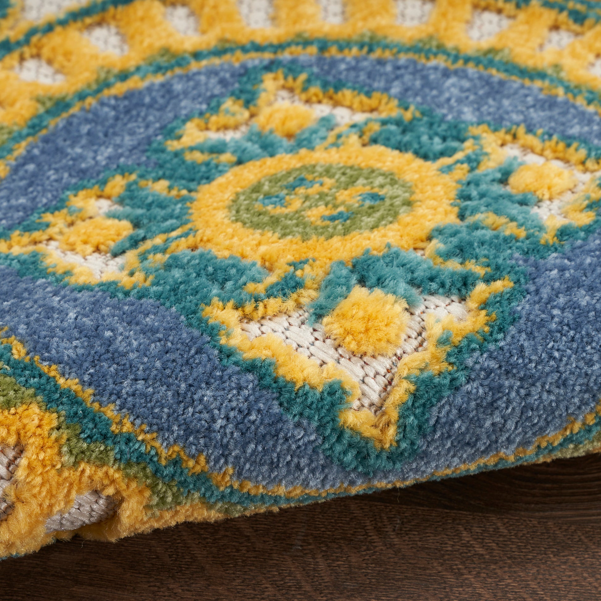 Nourison Home Aloha  Red Multicolor  Contemporary