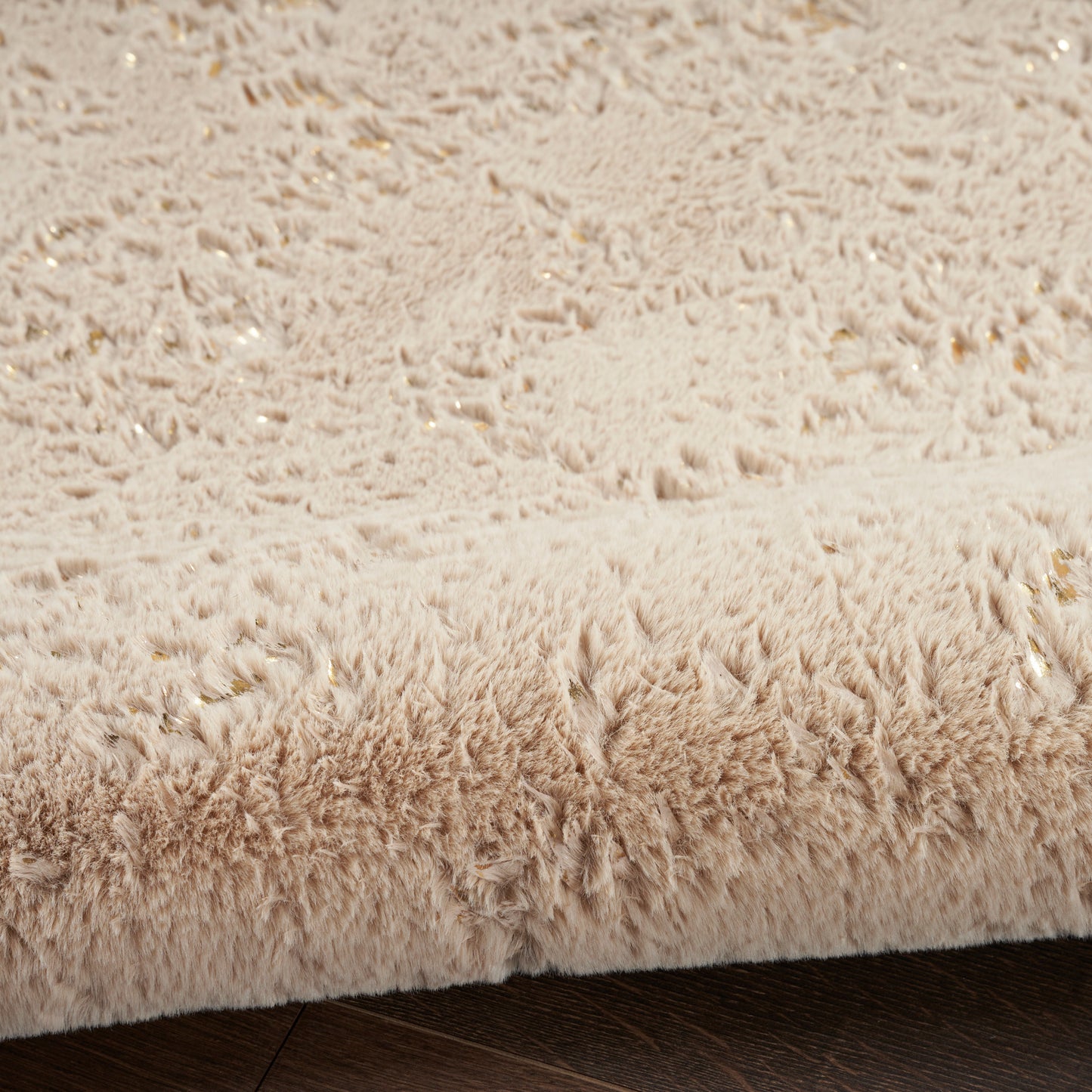 Nourison Home Cozy Shimmer  Beige Gold  Contemporary
