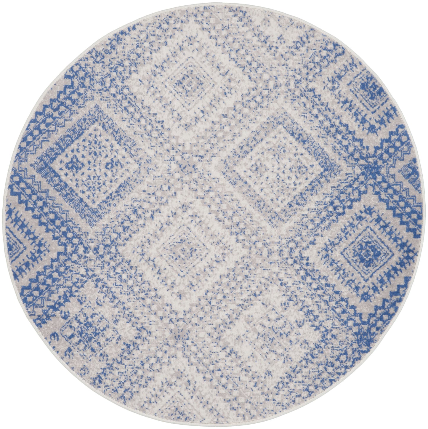 Nourison Home Whimsicle WHS17 Ivory Blue Contemporary Power-loomed Rug