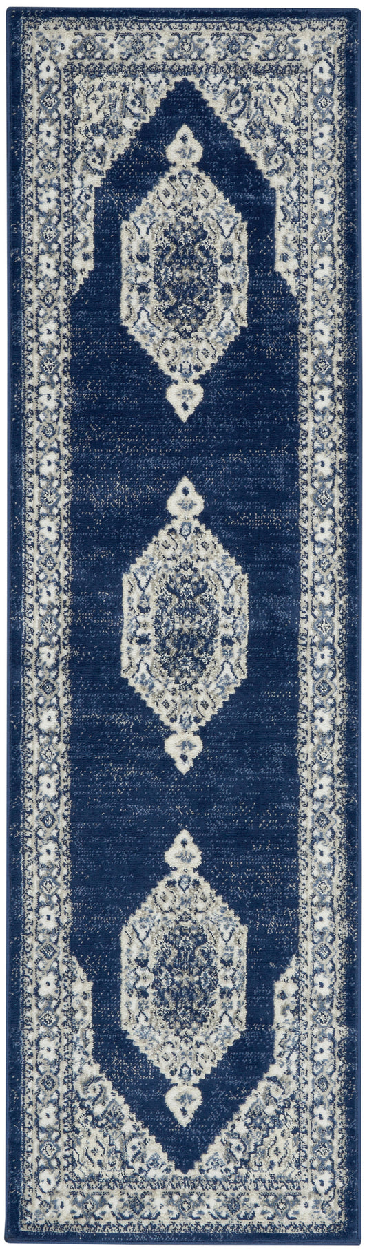 Nourison Home Cyrus  Ivory Navy  Traditional