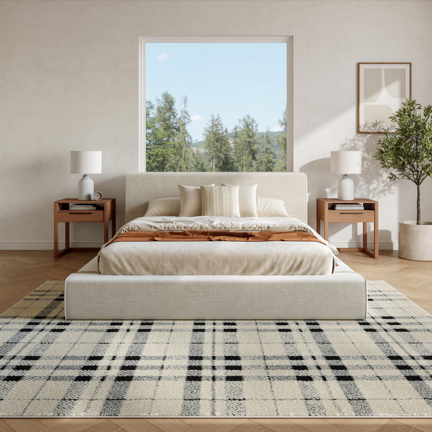 Nourison Home Modern Comfort  Ivory Black  Contemporary