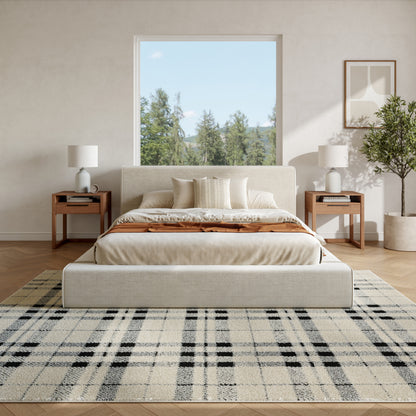 Nourison Home Modern Comfort  Ivory Black  Contemporary