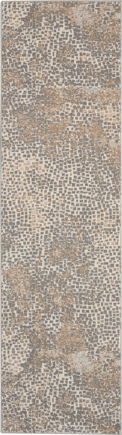 Michael Amini MA90 Uptown UPT02 Beige Grey Contemporary Power-loomed Rug