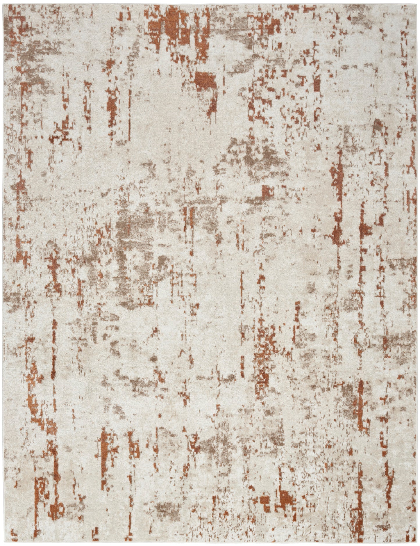 Nourison Home Quarry QUA01 Ivory Rust Contemporary Power-loomed Rug