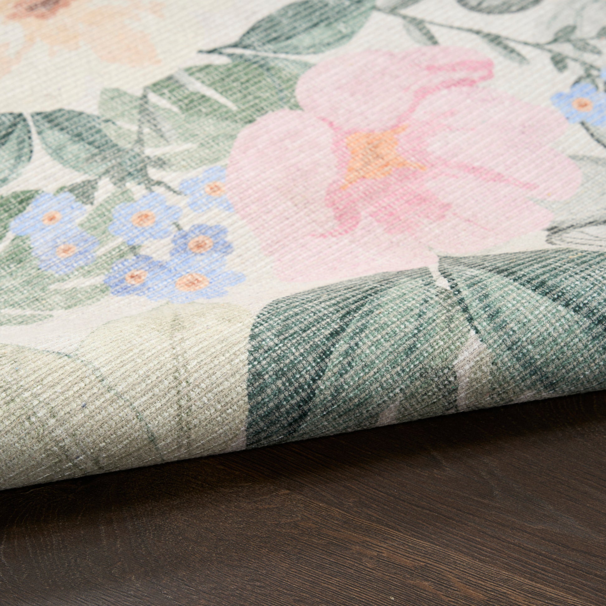 Nourison Home Botanical Washables  Ivory Multicolor  Contemporary