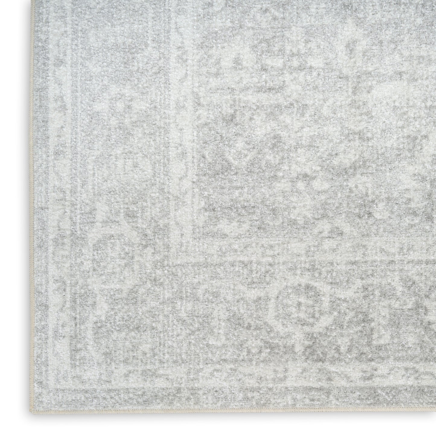 Nourison Home Astra Machine Washable  Light Grey  Traditional