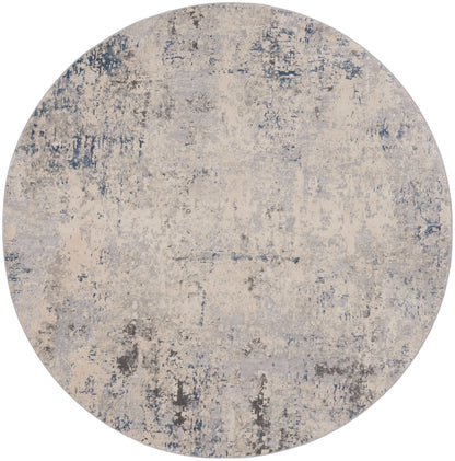 Nourison Home Rustic Textures RUS07 Ivory Grey Blue Contemporary Power-loomed Rugs