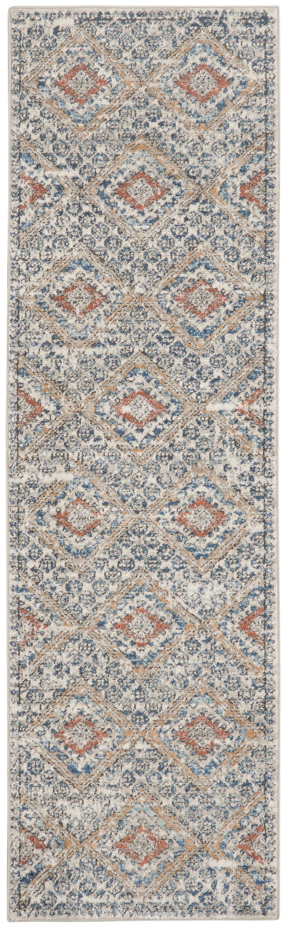 Nourison Home Quarry QUA16 Blue Ivory Contemporary Power-loomed Rugs