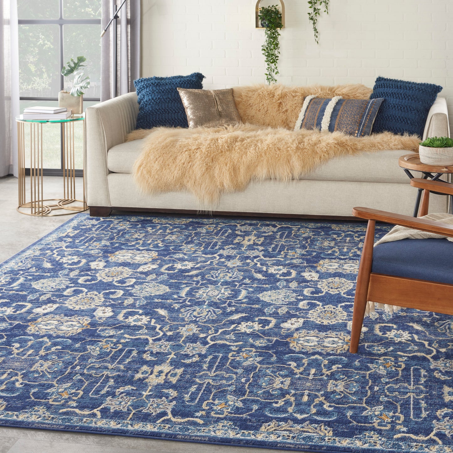 Nourison Home Grafix  Navy  Transitional