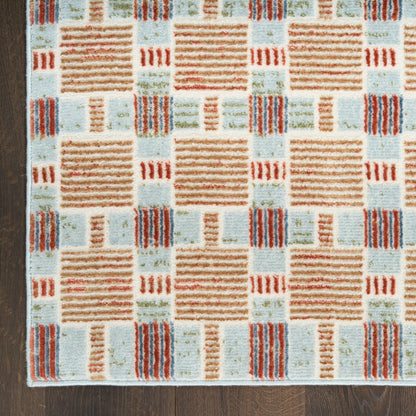 Nourison Home Nordic  Rust Multicolor  Contemporary