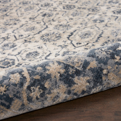 Nourison Home Malta  Ivory Blue  Traditional