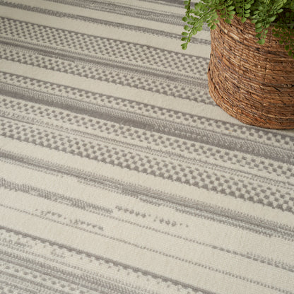 Nourison Home Grafix  Ivory Grey  Contemporary
