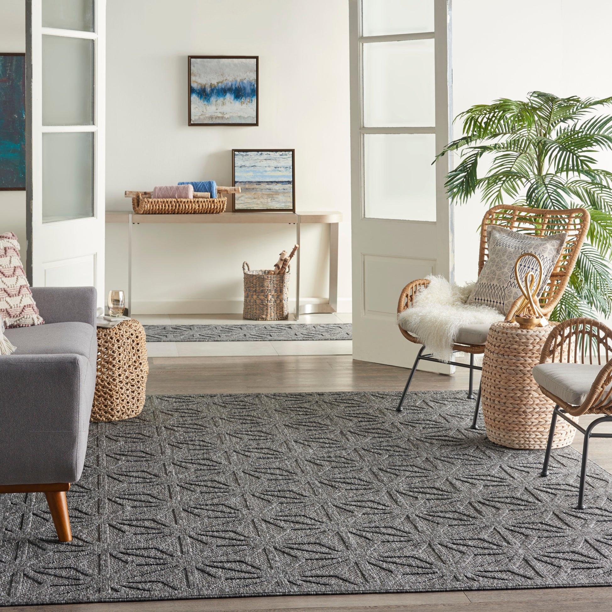Nourison Home Cozumel  Dark Grey  Contemporary