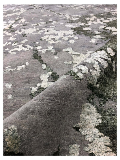 Artisan Mary Silver Green Contemporary Knotted Rug - Rugs - Artisan - Atlanta Designer Rugs