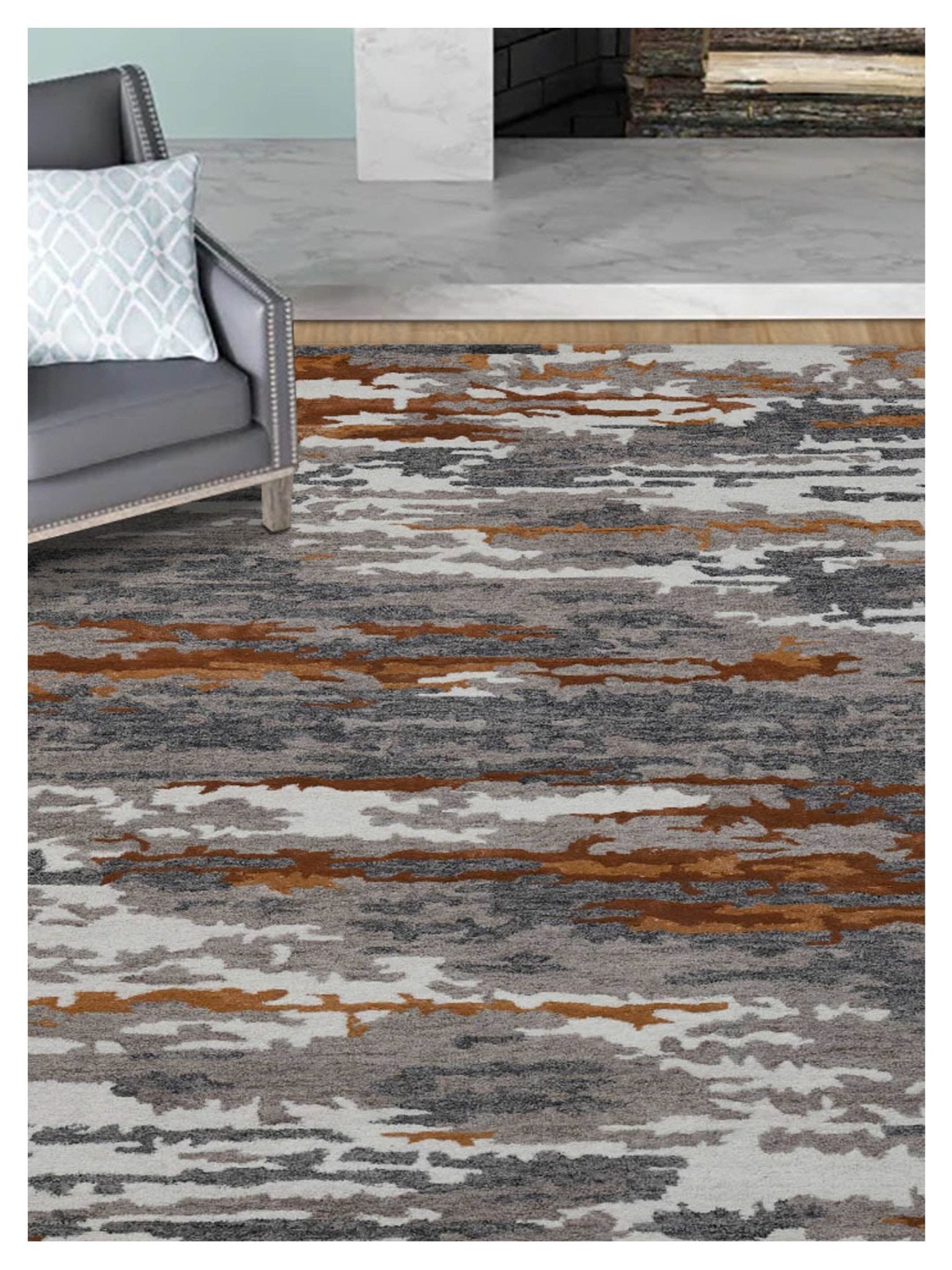 Limited ADELAIDE AD - 103 ORANGE Transitional Tufted Rug - Rugs - Limited - Atlanta Designer Rugs