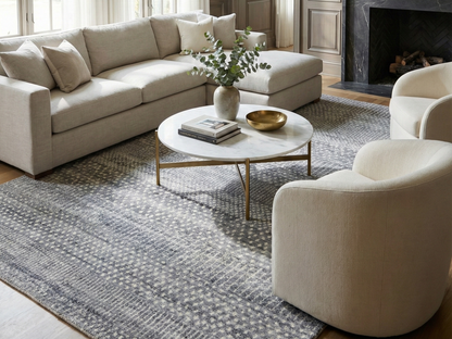 Artisan Marion  Silver Ivory Transitional Knotted Rug