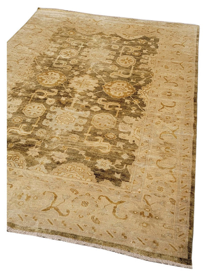 Artisan Uma Brown Beige Traditional Knotted Rug - Rugs - Artisan - Atlanta Designer Rugs