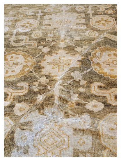 Artisan Uma Brown Beige Traditional Knotted Rug - Rugs - Artisan - Atlanta Designer Rugs