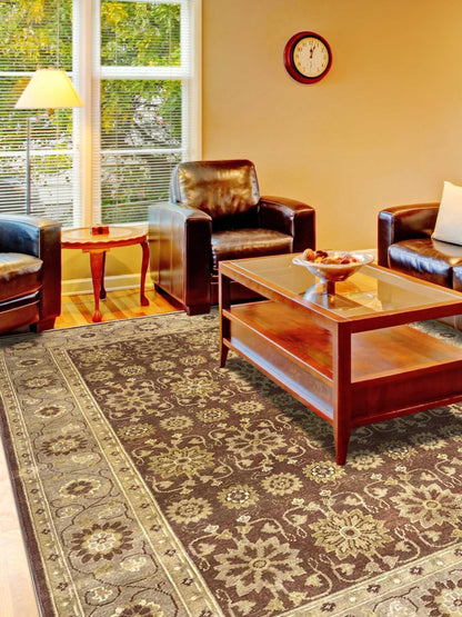 Artisan Uma Brown Taupe Traditional Knotted Rug - Rugs - Artisan - Atlanta Designer Rugs