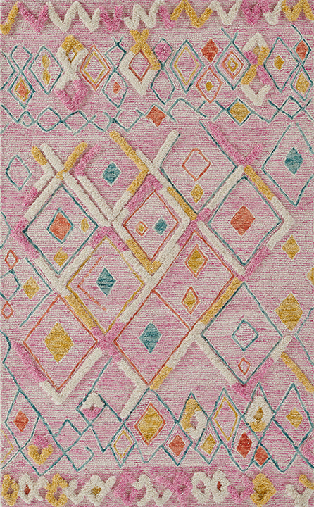 Momeni Allegro  Pink  Contemporary