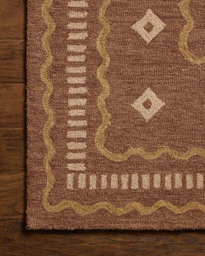 Chris Loves Julia x Loloi Alfie  Clay Spice Contemporary