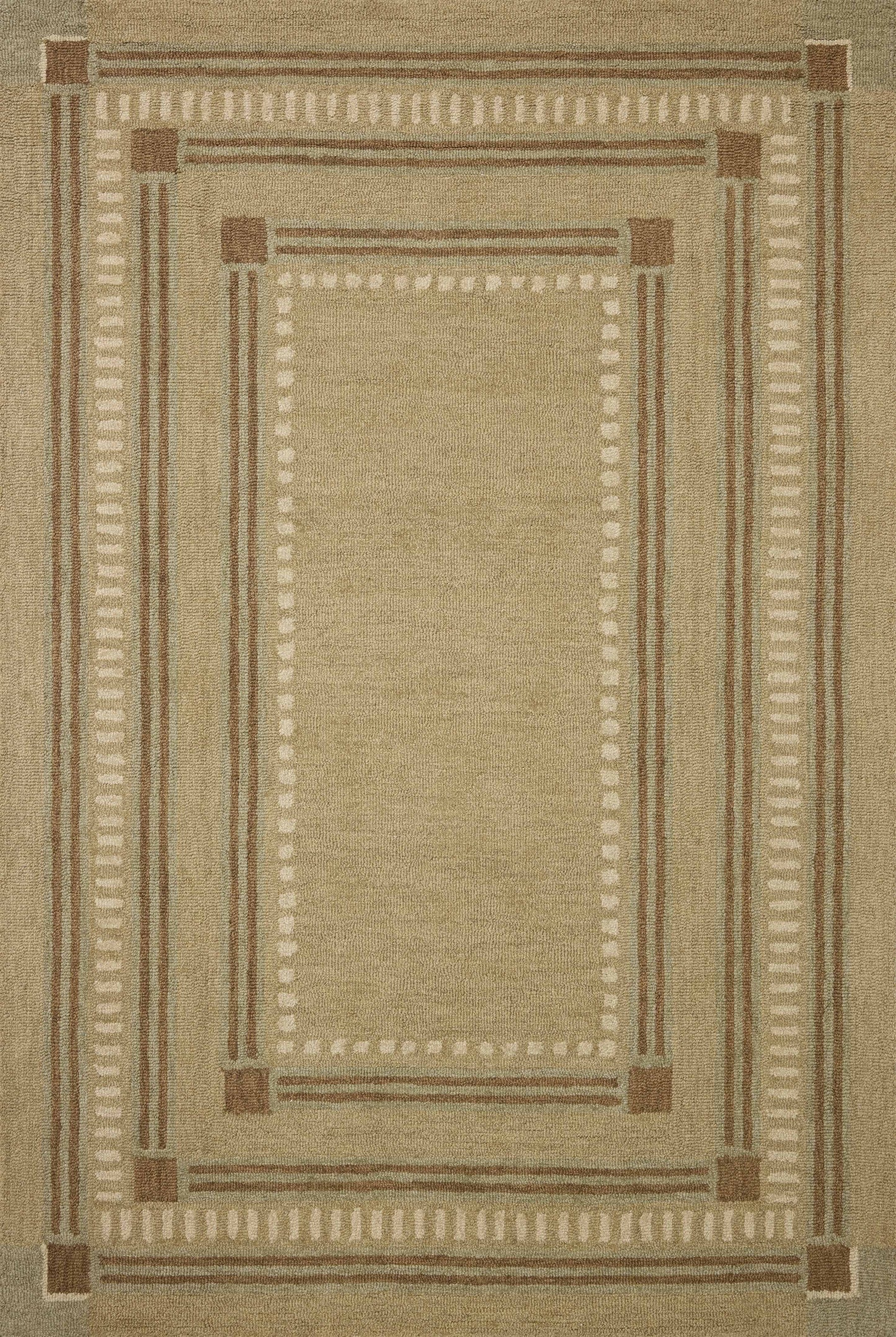 Chris Loves Julia x Loloi Alfie  Green Natural Contemporary