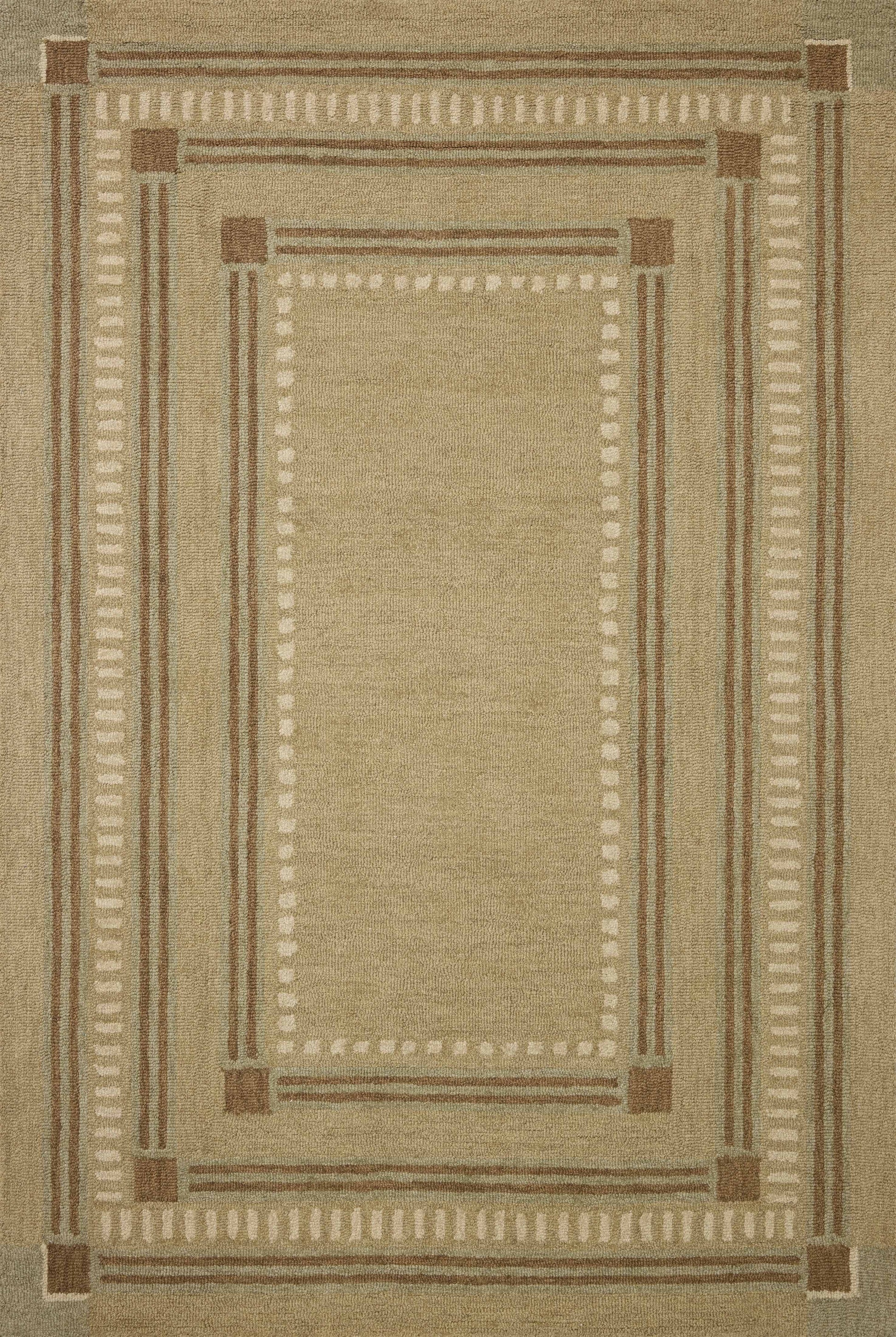 Chris Loves Julia x Loloi Alfie  Green Natural Contemporary