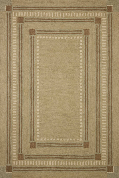 Chris Loves Julia x Loloi Alfie  Green Natural Contemporary