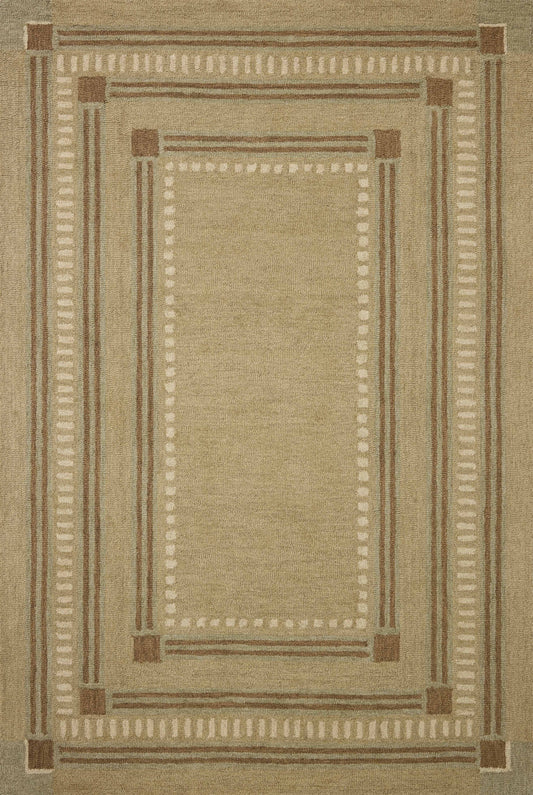 Chris Loves Julia x Loloi Alfie  Green Natural Contemporary