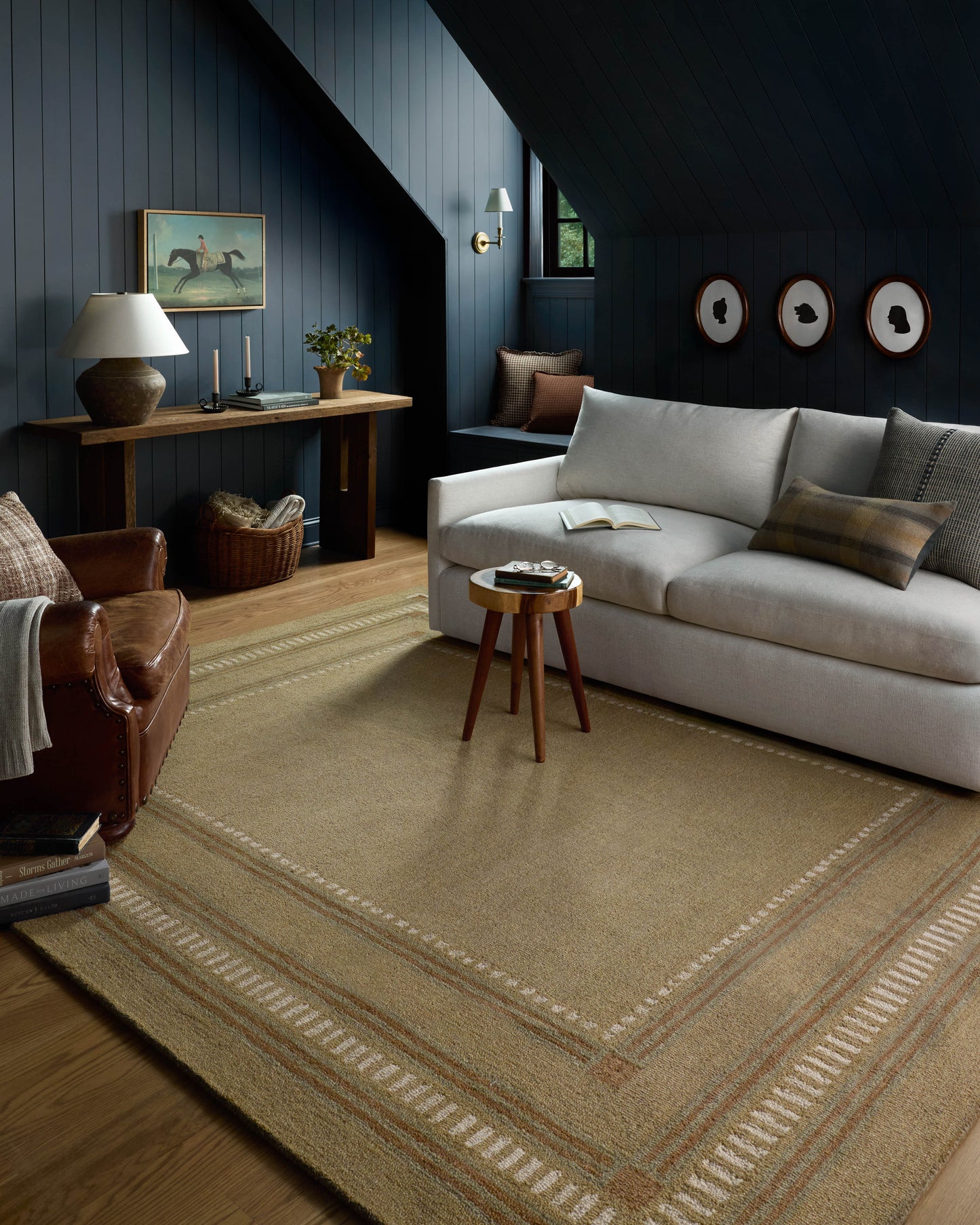 Chris Loves Julia x Loloi Alfie  Green Natural Contemporary